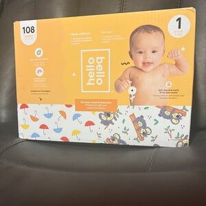 Hello Bello Diapers - Size 1, Orange and White